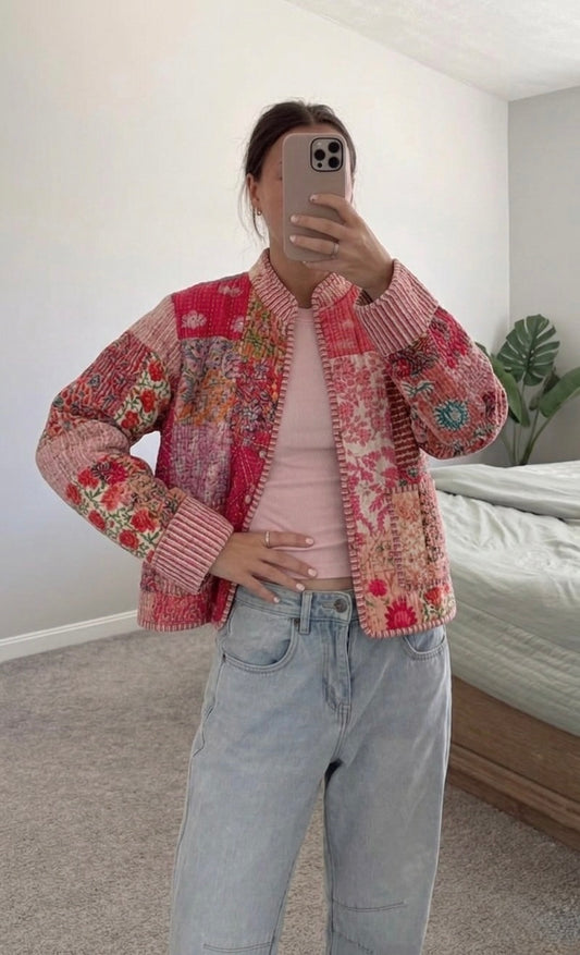 The Ivory Kantha Jacket