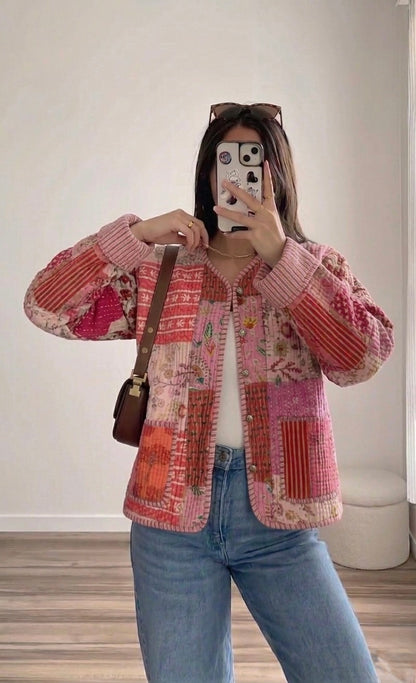 The Coral Kantha Jacket