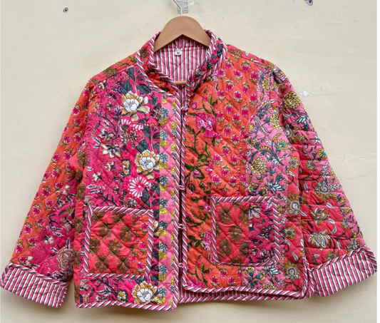 The Crimson Kantha Jacket